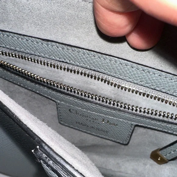 FULL SET - Dior Saddle Bag Grey with Gift Bag and Dust Bag - Picture 11 of 12